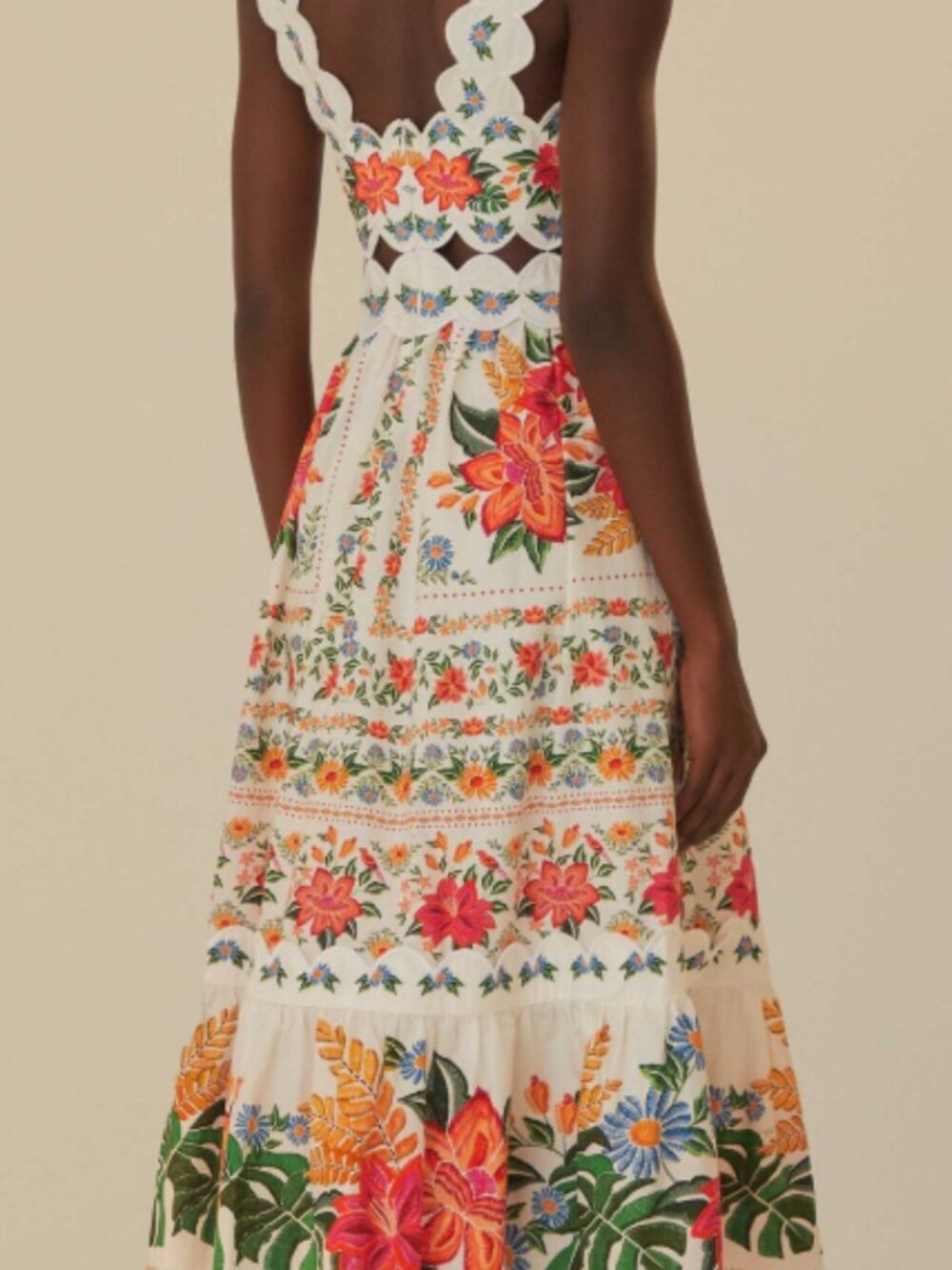Off-White Bloom Garden Maxi Dress - Picture 3 of 9